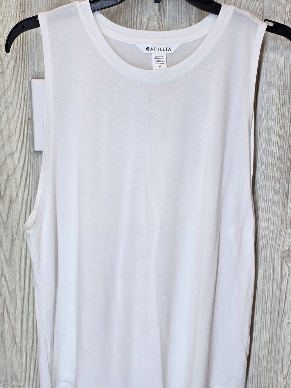 Athleta White Sleeveless Crewneck Tank Top